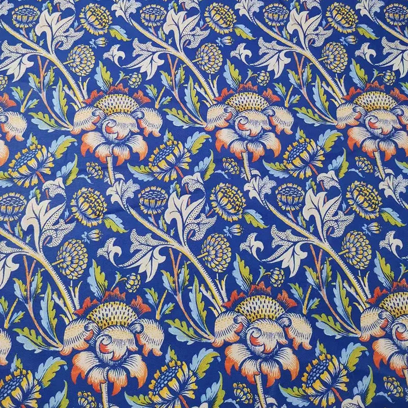 William Morris Textiles Vintage Flower Patterns 100% Cotton Fabric for Sewing Clothes Handbags DIY Handmade by Half Meter