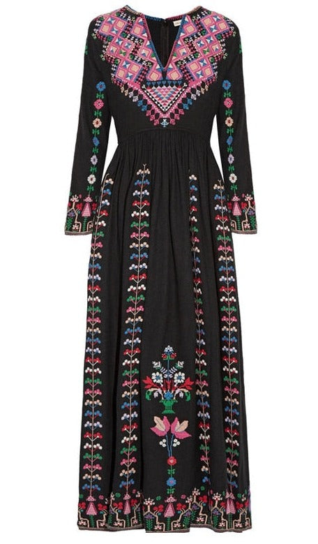 Our spectacular Embroidered Bohemian Dress. Gorgeous Casual Chic.