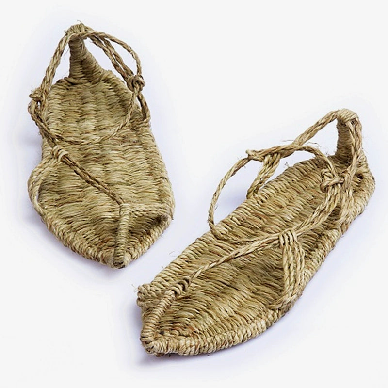 Handmade Men's/Women's, Woven, Casual Summer Straw Sandals.