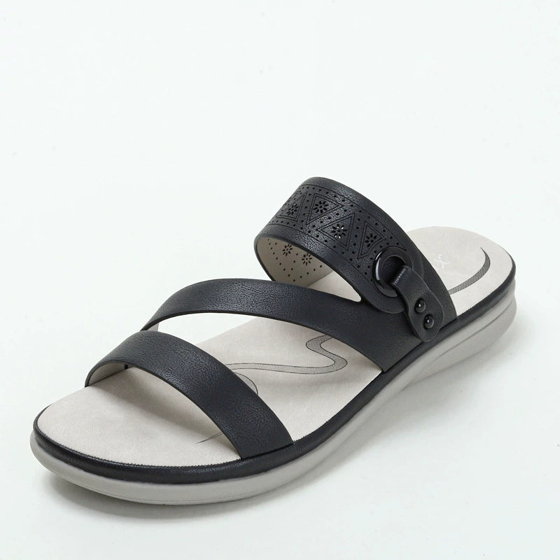 Sleek Summer Sandals, Fashionable and Comfortable! Great for Vacations... excellent Slip-on Travel Footwear.