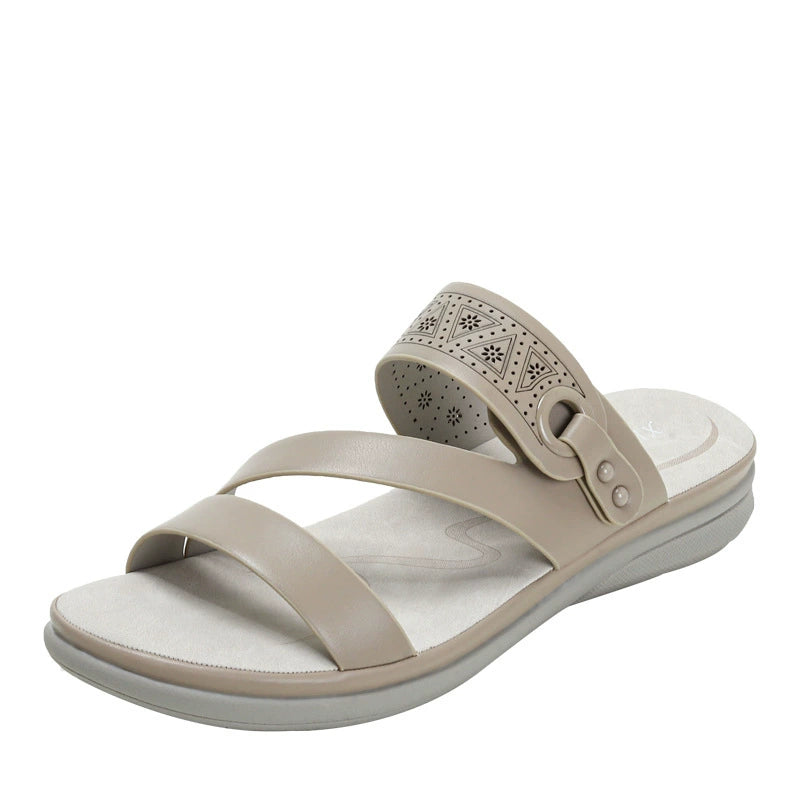 Sleek Summer Sandals, Fashionable and Comfortable! Great for Vacations... excellent Slip-on Travel Footwear.