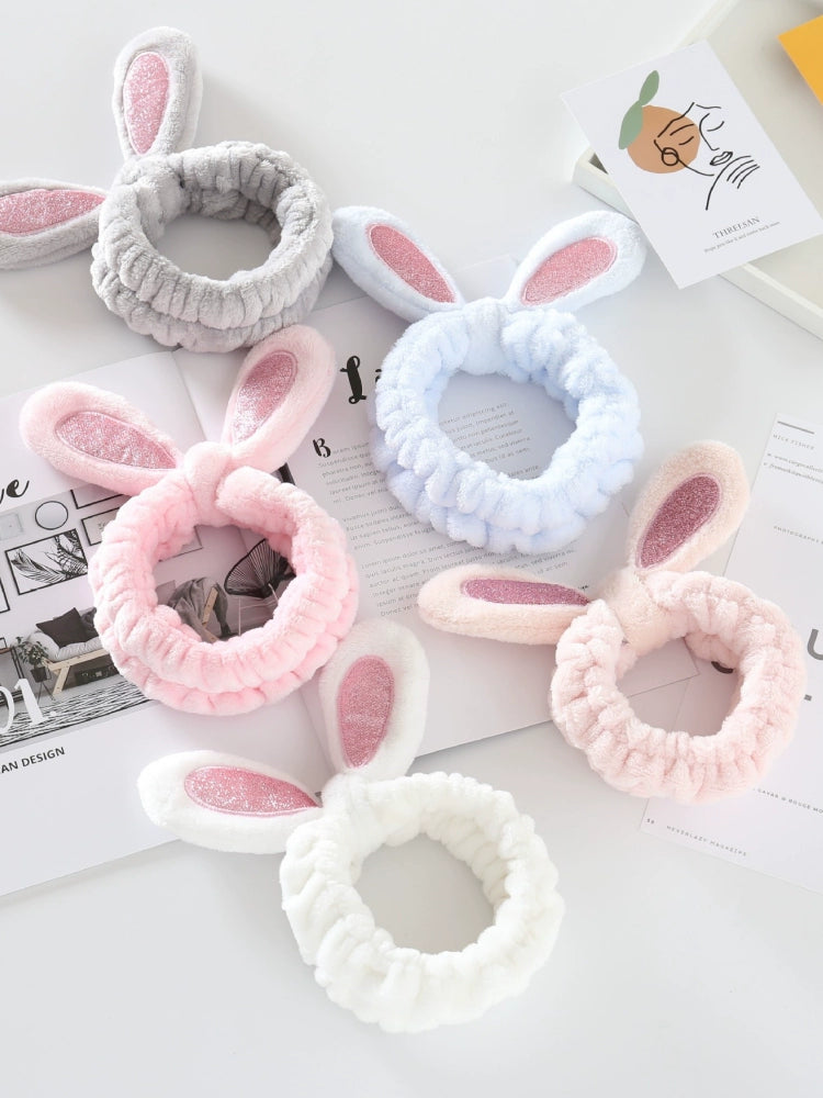 Sweet Cute Rabbit Hair Band Two-Dimensional Sequined Rabbit Ears Hair Band Apply a Facial Mask Face Wash Makeup Headband