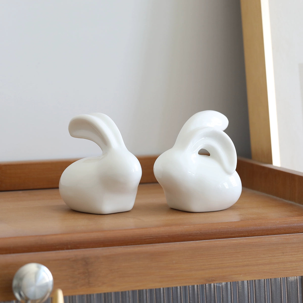 Rabbit Decoration Ceramic Artware Decorations Cute Mini Cure Small Ornaments Creative Minimalist Easter Desktop