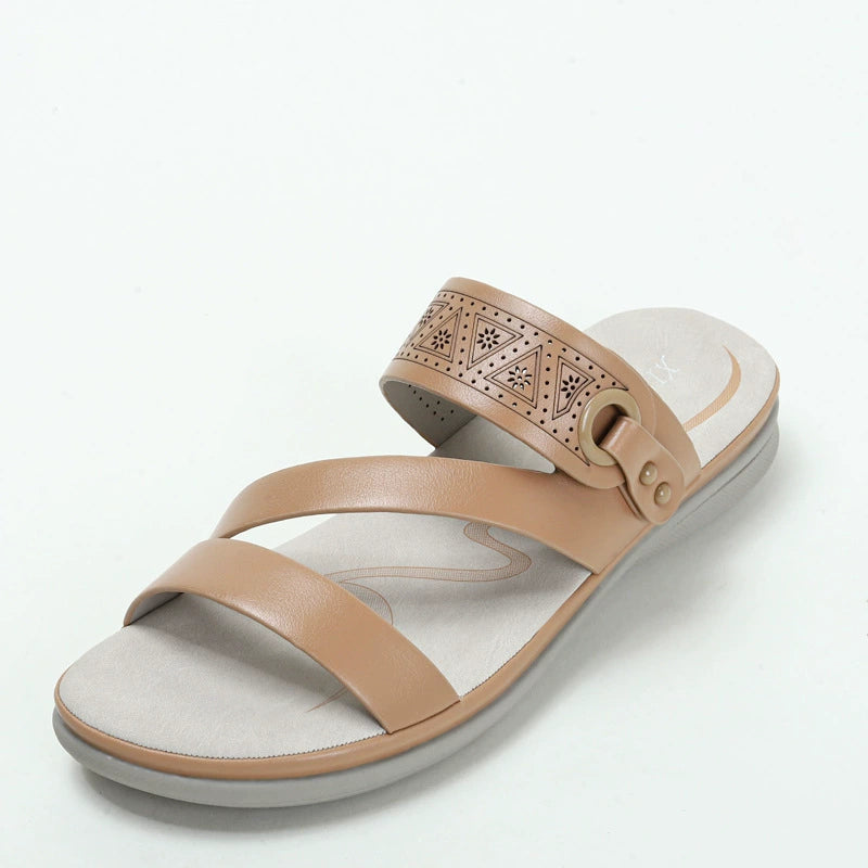 Sleek Summer Sandals, Fashionable and Comfortable! Great for Vacations... excellent Slip-on Travel Footwear.