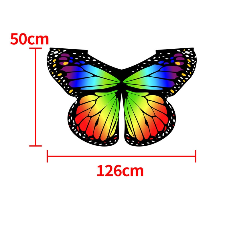 Kids Butterfly Performance Wings Cosplay Accessories Halloween Carnival Props Wing Costumes For Girls Boys Cloak Party FavorGift