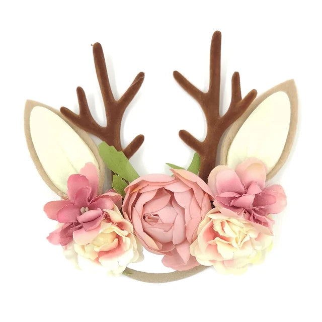 Easter Day Baby Headband Rabbit Ear Newborn Photography Props Boy Girl Nylon Hair Bands Artificial Flower Festival Headwrap