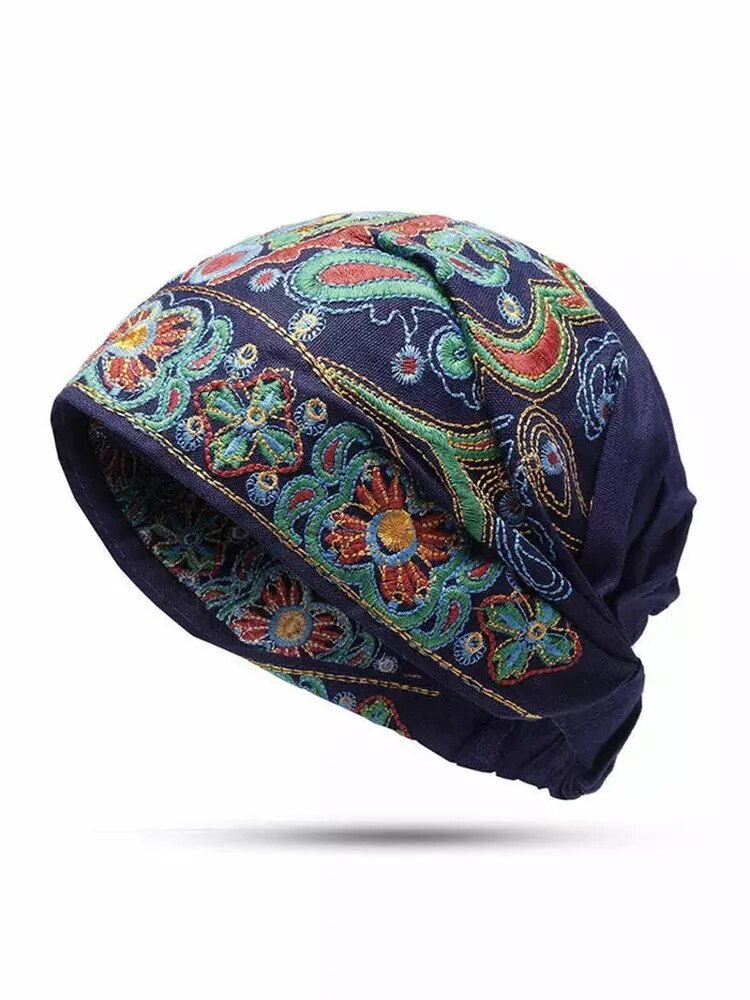 Cap covered in Vintage Designs in Heavy Embroidery -Suzani Style