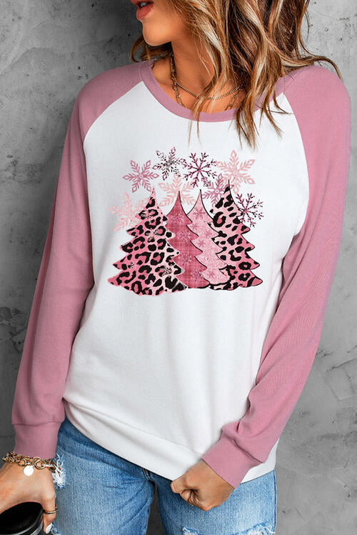 Super Cute Christmas Tree Graphic - Cozy, Long Sleeve T-Shirt.