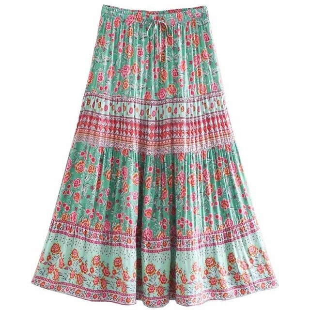 Super cute maxi skirt bohemian's meblue floral print