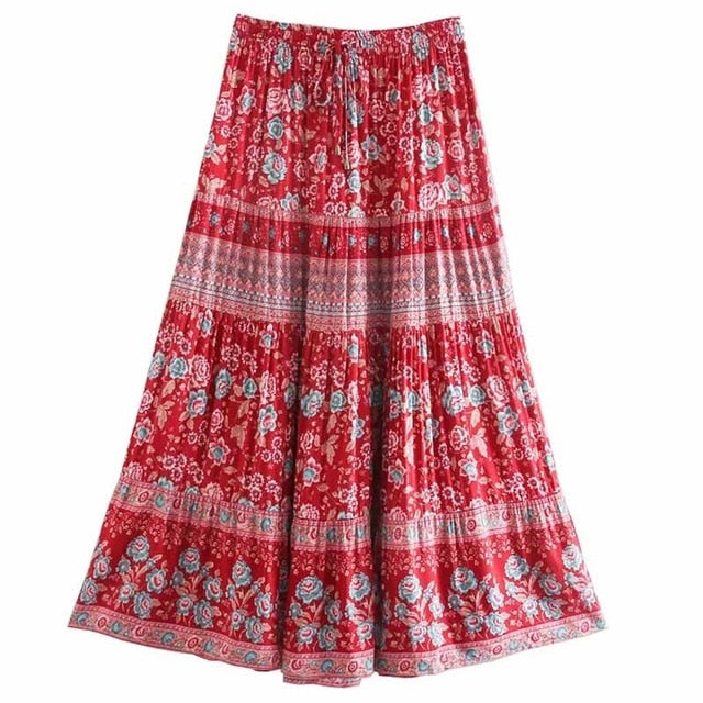 Super cute maxi skirt bohemian's meblue floral print