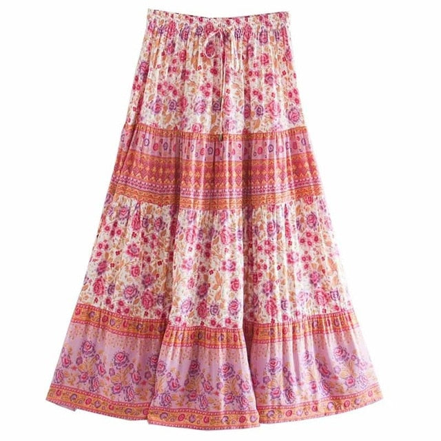 Super cute maxi skirt bohemian's meblue floral print